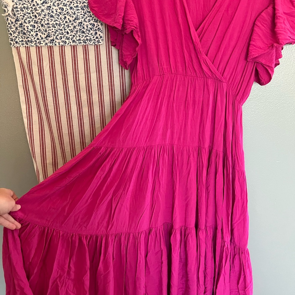 Petal & Pup Pink Midi Dress - Picture 3 of 5